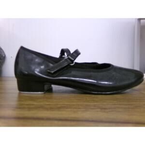 Dance Tan Tap Shoes ABT Kids 12 Mary Jane Patent Leather Loop Strap